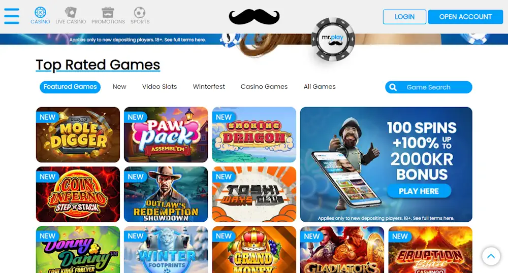 Mr.Play Casino Games Screenshot